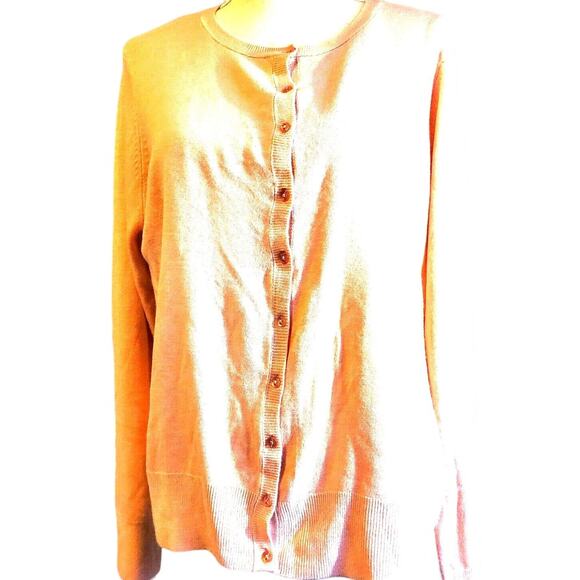 IB Diffusion Light Pink Cardigan Size M Close Knit Classic Comfy Sweater NEW - Picture 1 of 11